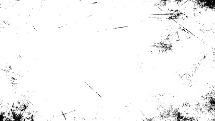 Abstract black and white grunge texture overlay with distressed scratches and rough surface effect vector