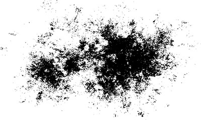 Black grunge texture splash or ink blot vector