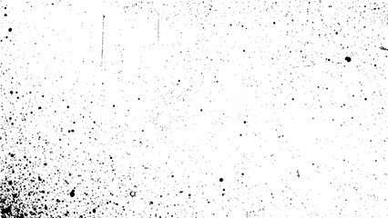 Abstract black paint splatter texture on a clean, grunge overlay effect vector