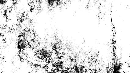 Abstract black and white grunge texture overlay background with distressed and weathered surface effect vector