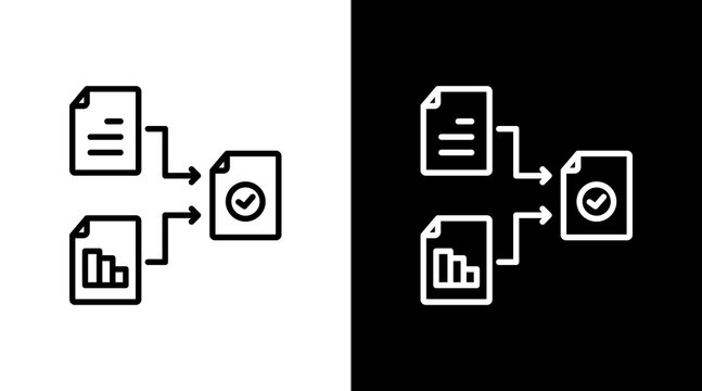 Data Wrangling White Icon Set Design