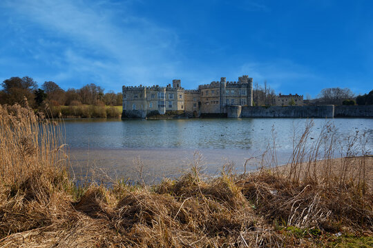 Winter at Leeds Castle near Maidstone in Kent England UK