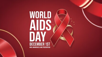 World AIDS Day background design. December 1st, World AIDS awareness and prevention. Vector illustration