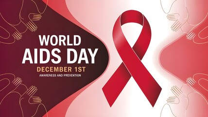 World AIDS Day background design. December 1st, World AIDS awareness and prevention. Vector illustration