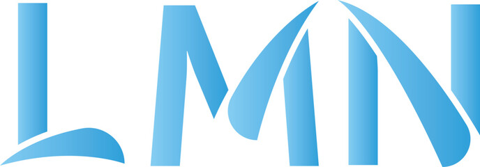 Modern LMN Logotype with Blue Gradient