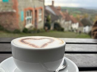 cup of coffee on the table