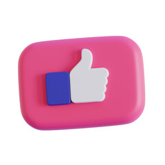 Obraz premium Like Button 3D Illustration