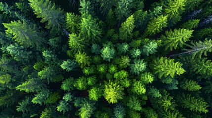 Forest aerial view