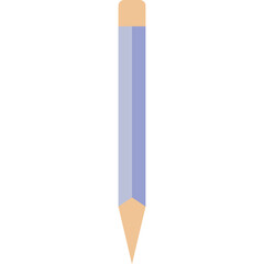 A Light Blue Pencil With A Peach Eraser And Tip On A Transparent Background