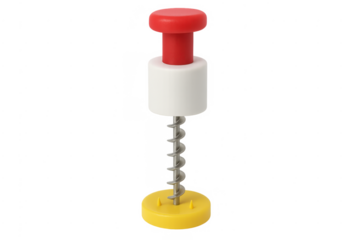 Modern corkscrew wine opener with transparent background