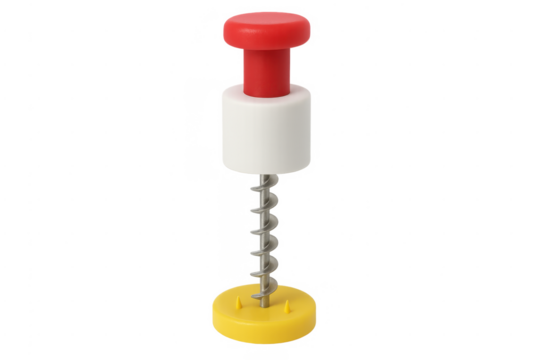 Modern corkscrew wine opener with transparent background