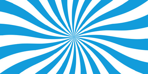 Abstract background with sunburst pattern blue vector ray design texture. Vintage sunrays illustration swirl grunge backdrop line spiral design.	
