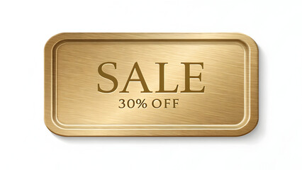 Luxury Gold Plate Sale 30% Off Promotion Banner