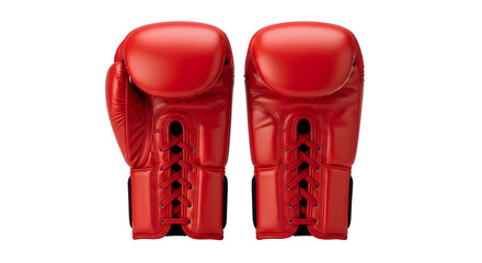 Pair of red boxing gloves silhouette