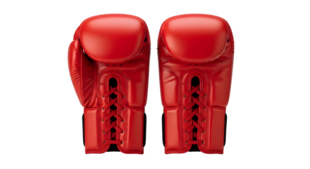 Pair of red boxing gloves silhouette