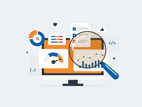 Seo analytics search data insight traffic trends performance metrics dashboard structure giving clear understanding for better ranking and strong seo optimization analytics workflow illustration