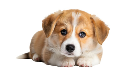 Adorable welsh corgi puppy silhouette