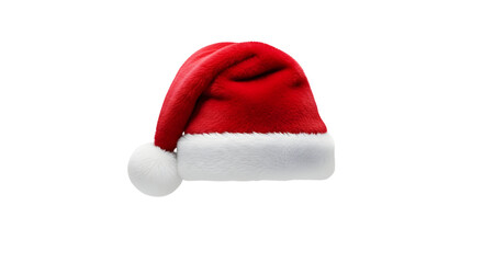 Classic red santa hat silhouette on black background