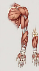 Arm Muscle Anatomy Diagram Human Body Medical Illustration