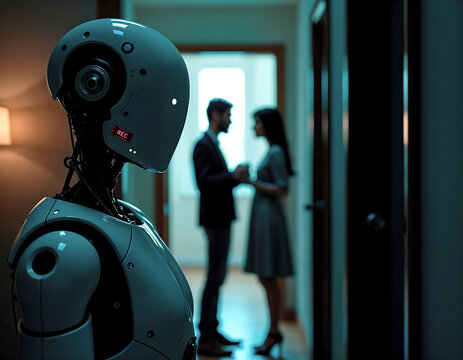 Home spying robot with recording device - Powered by Adobe