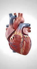 Human Heart Anatomy Illustration for Medical Study