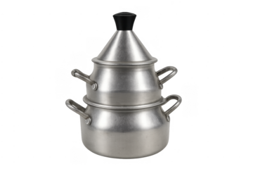 Aluminum cooking pot steamer stacked for kitchen cooking