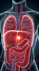 Human Anatomy Showing Organs and Internal System Illustration