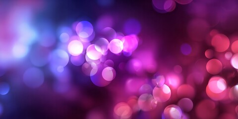 Obraz premium Vibrant bokeh lights create an abstract background with deep magenta and cool blue gradients