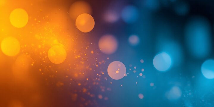 Warm and cool glowing circles create a vibrant abstract background illustration