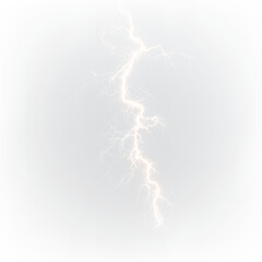 Bright yellow glowing electric strike flash power thunder effect. PNG