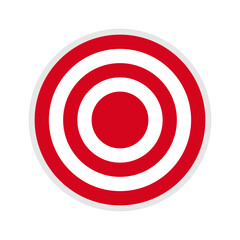 Red Target Icon Symbol. Vector Illustration. 