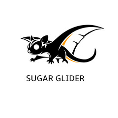 sugar glider minimalist simple logo icon vector for a company or brand icon