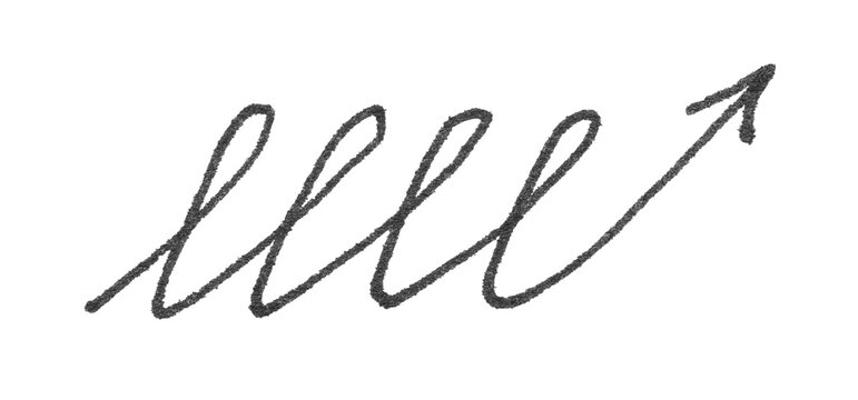 Arrow. Realistic rough black marker. Set of ink lines. The doodle is drawn on a white isolated background with a black marker. Hand painted. Black marker on paper isolated on white background