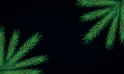 A Christmas frame made of fir branches for inscriptions. Perfect for New Year's, winter holidays, and other parties.