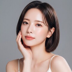 若い日本人女性の美容ポートレート