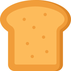 Golden Brown Toast Slice with Evenly Distributed Pores Against a Transparent Background Perfect for Food Graphics and Illustrations