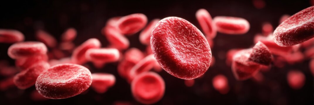 Red Blood Cells Flowing Through the Bloodstream, Showcasing Their Vital Role in the Circulatory System
