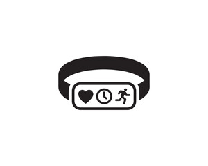 Fitness band tracking icon vector design illustration.