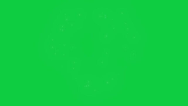 Valentine heart explosion shining particle effect on green screen for VFX and chroma key