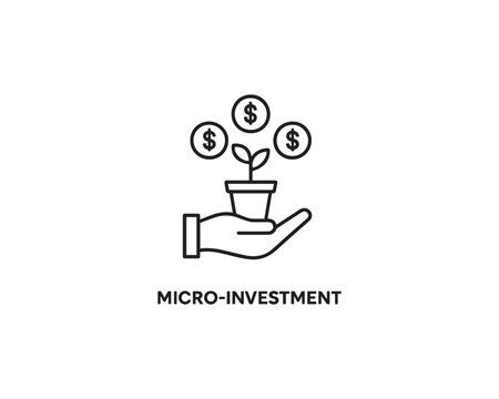 Micro investment icon vector design illustration