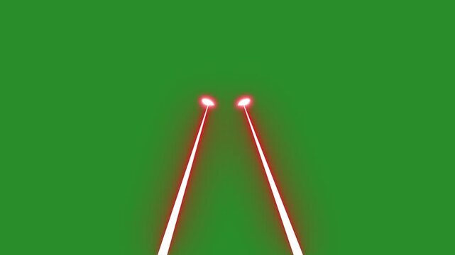 Red Laser Beams Sci-Fi Eyes Green Screen