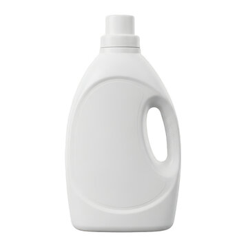Minimalist laundry detergent bottle mockup for branding and product visualization