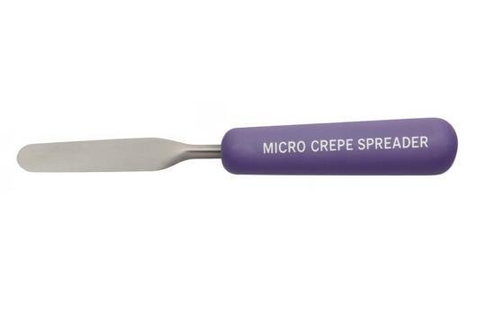 Micro crepe spreader laboratory spatula on transparent background