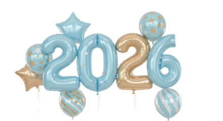 Festive 2026 Balloon Display Celebrate the New Year with a Touch of Elegance