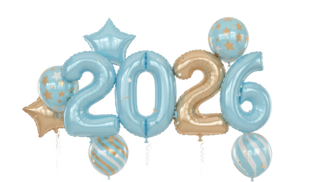 Festive 2026 Balloon Display Celebrate the New Year with a Touch of Elegance