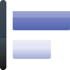 Obraz premium Close-up of a gradient blue button with subtle lighting on a clean white background representing a user interface element or graphic design asset