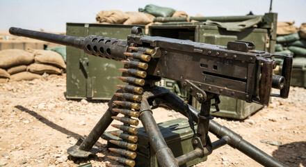 Large gun with a lot of bullets in it