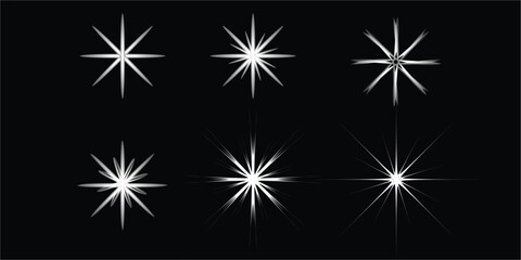Abstract winter seamless vector star pattern with decorative snowflakes and ice-cold holiday illustration design