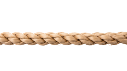 Natural fiber rope, braided design, strong and durable, ideal for various applications, light color, textured surface, versatile material