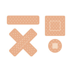 Flat Illustration of Adhesive Bandage for Wound Care